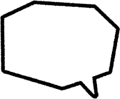 Black and White Speech Bubble Illustration